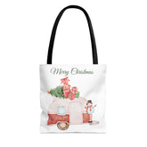White Merry Christmas Tote Bag, Reusable Canvas Tote Bags, Available in Different Size - Infinite Pack